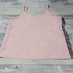 JUICY Couture Pale Pink Soft Fuzzy Comfortable Tank Top size XL with Side Detail